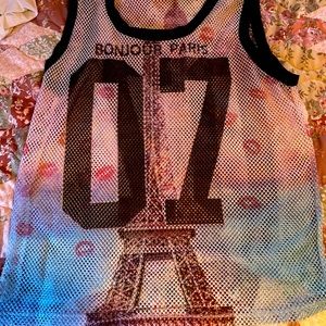 See through París sleeveless shirt